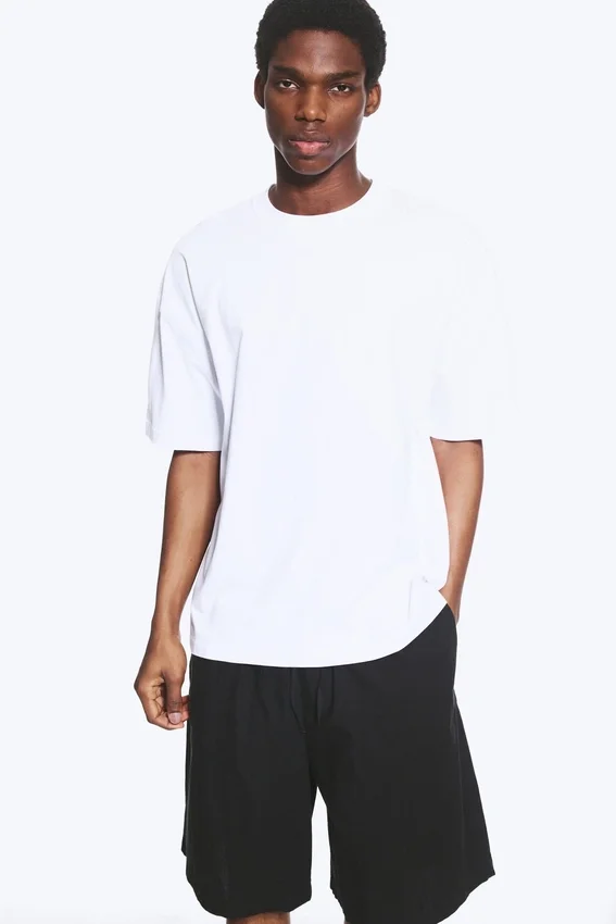 Oversized-T-Shirt im Boxy-Schnitt – Weiß Oversized-T-Shirt im Boxy-Schnitt – Weiß