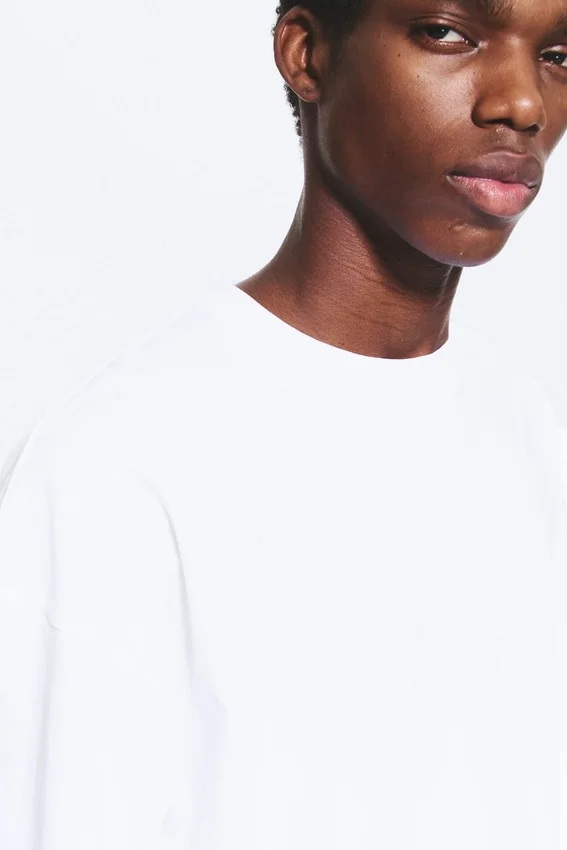 Oversized-T-Shirt im Boxy-Schnitt – Weiß Oversized-T-Shirt im Boxy-Schnitt – Weiß