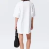 Oversized-T-Shirt-Kleid aus Baumwolle – Weiß Oversized-T-Shirt-Kleid aus Baumwolle – Weiß