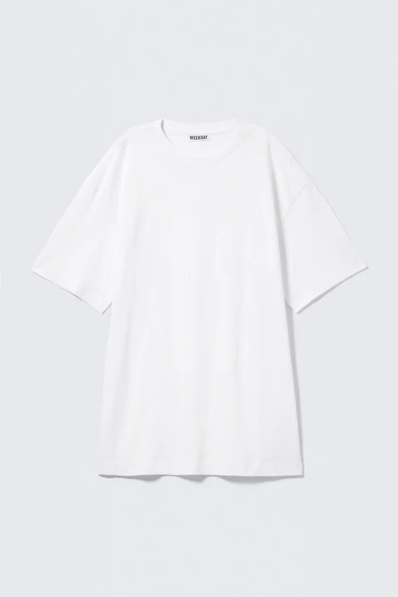 Oversized-T-Shirt-Kleid aus Baumwolle – Weiß Oversized-T-Shirt-Kleid aus Baumwolle – Weiß