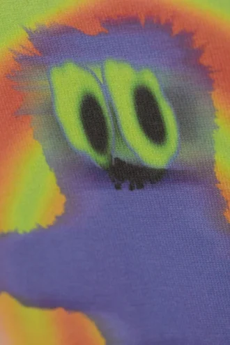 Oversized-T-Shirt mit Print – Hypno Purple Monster White