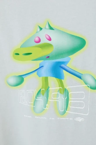 Oversized-T-Shirt mit Print – Techno Guy