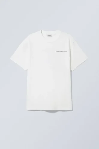 Oversized-T-Shirt mit Print – Weiß – Shiny Guy