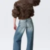 Paz Low-Rise-Jeans ohne Bund mit weitem Bein – Blue Horses – Mittelblau Paz Low-Rise-Jeans ohne Bund mit weitem Bein – Blue Horses – Mittelblau