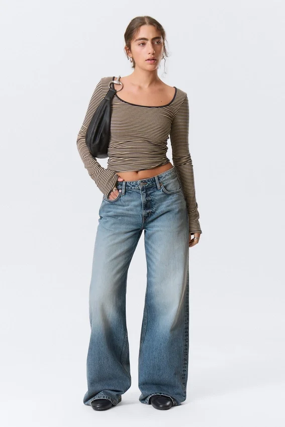 Paz Mid Rise Wide Jeans – Blue Horses – Mittelblau Paz Mid Rise Wide Jeans – Blue Horses – Mittelblau