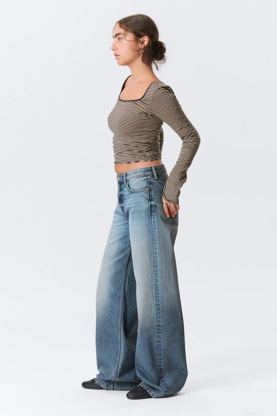 Paz Mid Rise Wide Jeans – Blue Horses – Mittelblau Paz Mid Rise Wide Jeans – Blue Horses – Mittelblau