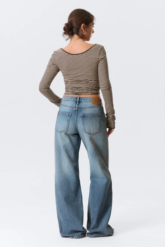 Paz Mid Rise Wide Jeans – Blue Horses – Mittelblau Paz Mid Rise Wide Jeans – Blue Horses – Mittelblau