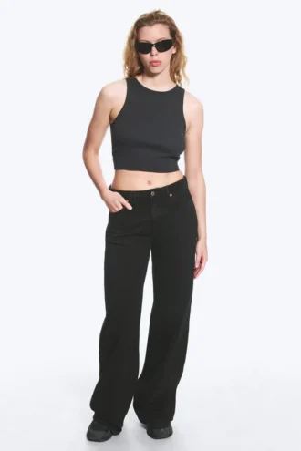 Paz Mid Rise Wide Jeans – Tuned Black – Schwarz Paz Mid Rise Wide Jeans – Tuned Black – Schwarz
