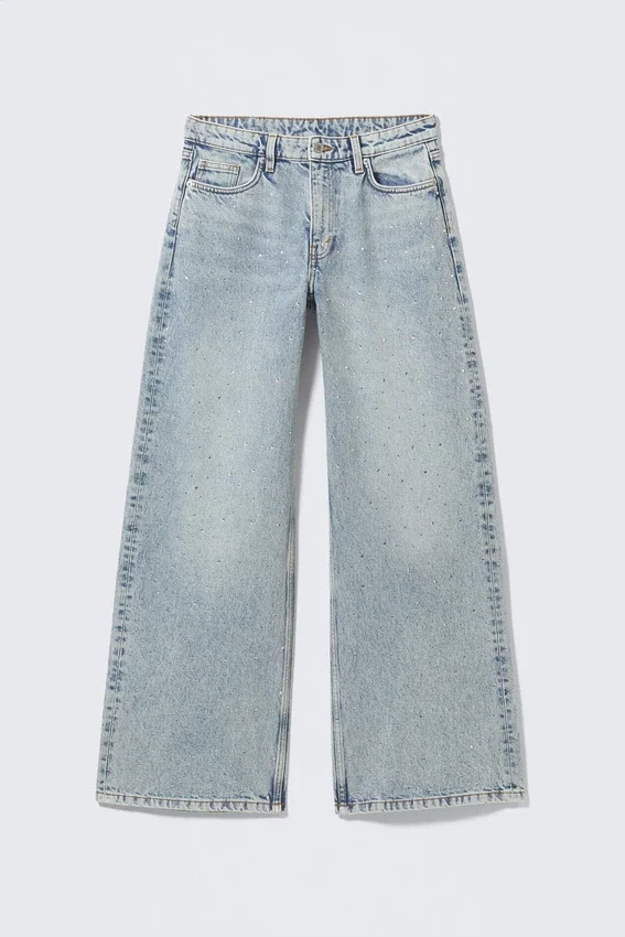 Paz Mid Straight Jeans mit Verzierungen – Venice Blue – Hellblau Paz Mid Straight Jeans mit Verzierungen – Venice Blue – Hellblau