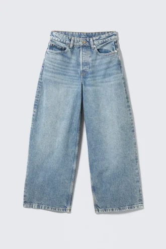 Peggy – Jeans mit niedriger Taille und weitem, baggy Beinschnitt – Mittelblau – Mittelblau Peggy – Jeans mit niedriger Taille und weitem, baggy Beinschnitt – Mittelblau – Mittelblau