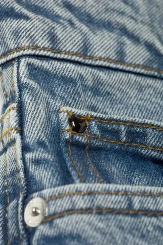 Peggy – Jeans mit niedriger Taille und weitem, baggy Beinschnitt – Mittelblau – Mittelblau Peggy – Jeans mit niedriger Taille und weitem, baggy Beinschnitt – Mittelblau – Mittelblau