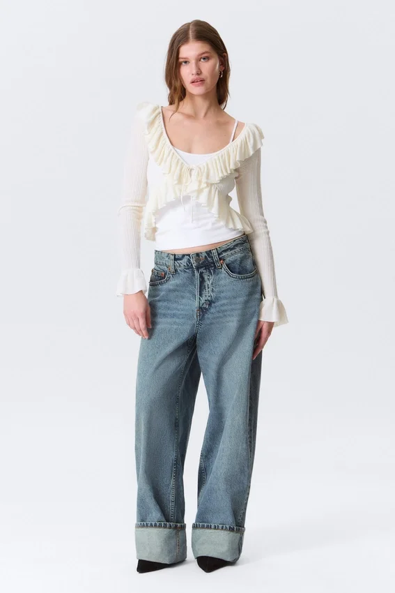 Peggy Low Rise Loose Baggy Jeans – Blau – Umschlag Peggy Low Rise Loose Baggy Jeans – Blau – Umschlag