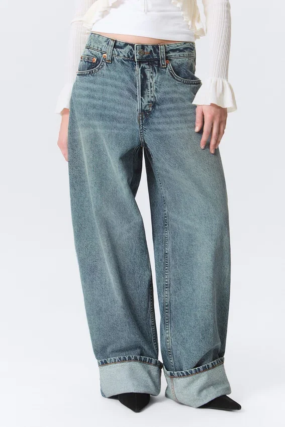 Peggy Low Rise Loose Baggy Jeans – Blau – Umschlag Peggy Low Rise Loose Baggy Jeans – Blau – Umschlag