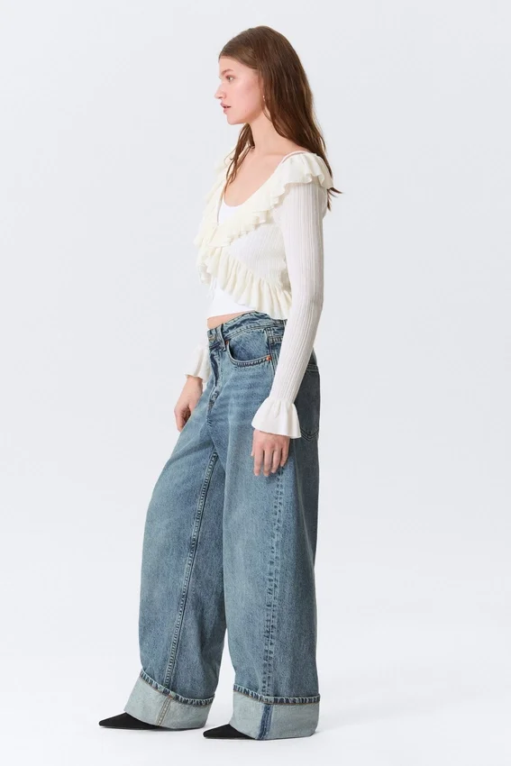 Peggy Low Rise Loose Baggy Jeans – Blau – Umschlag Peggy Low Rise Loose Baggy Jeans – Blau – Umschlag