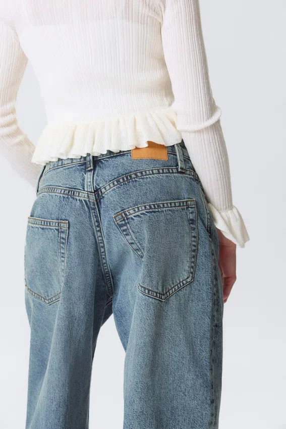 Peggy Low Rise Loose Baggy Jeans – Blau – Umschlag Peggy Low Rise Loose Baggy Jeans – Blau – Umschlag