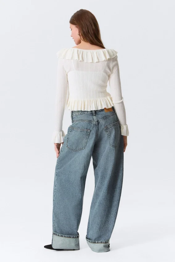 Peggy Low Rise Loose Baggy Jeans – Blau – Umschlag Peggy Low Rise Loose Baggy Jeans – Blau – Umschlag