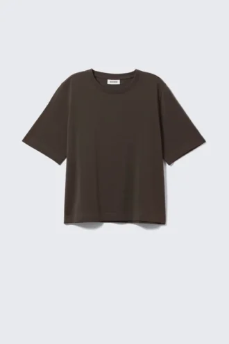 Perfektes Boxy-T-Shirt – Dunkelbraun