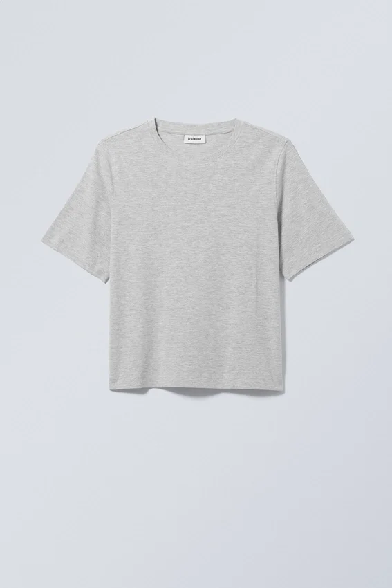 Perfektes T-Shirt im Box-Schnitt – Hellgrau Perfektes T-Shirt im Box-Schnitt – Hellgrau