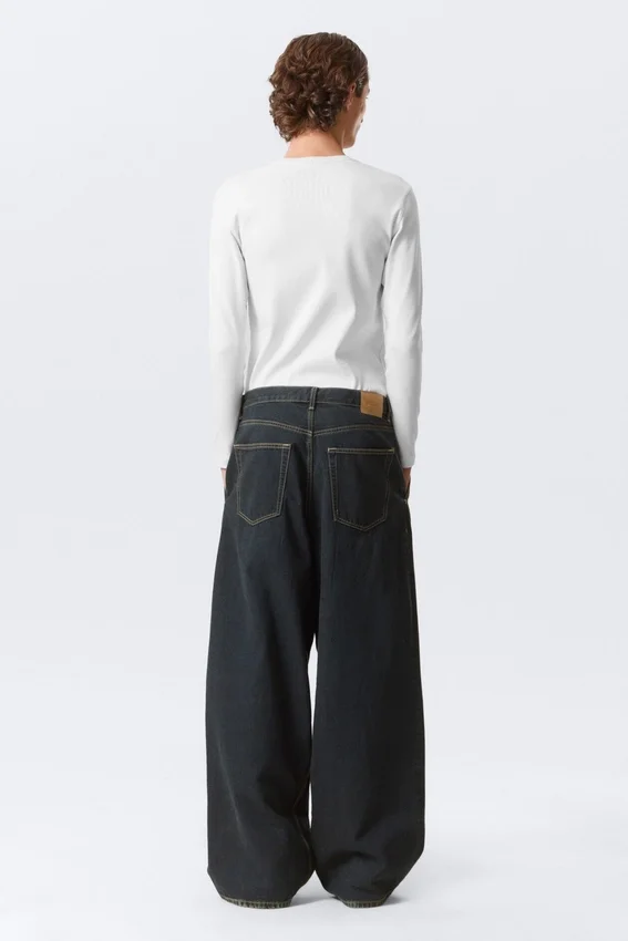 Pleated Loose Baggy Jeans – Emerald Rinse – Dunkelblau Pleated Loose Baggy Jeans – Emerald Rinse – Dunkelblau
