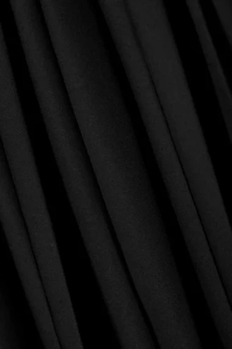 Plissierter Midi-Rock mit niedriger Leibhöhe – Schwarz