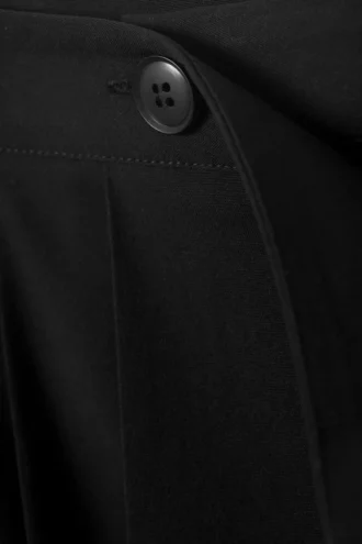 Plissierter Midirock – Schwarz