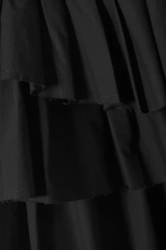 Plissierter Minirock in Lagenoptik – Schwarz