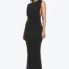 Plissiertes, ärmelloses Maxikleid – Schwarz Plissiertes, ärmelloses Maxikleid – Schwarz