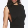 Plissiertes, ärmelloses Maxikleid – Schwarz Plissiertes, ärmelloses Maxikleid – Schwarz