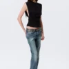 Plissiertes Tanktop – Schwarz Plissiertes Tanktop – Schwarz