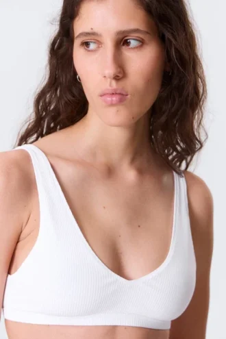 Plunge Rib Soft-BH – Weiß