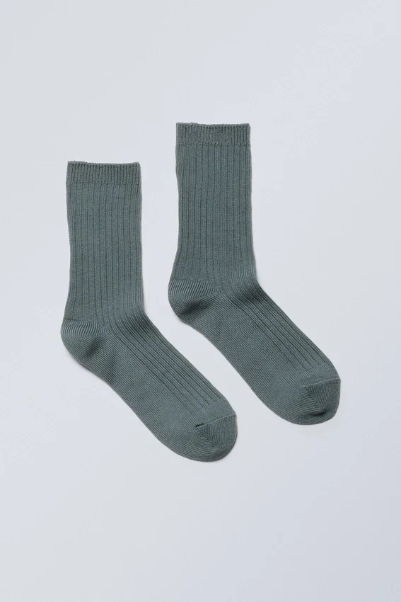 Pond-Rippensocken – Dunkel-Türkis Pond-Rippensocken – Dunkel-Türkis
