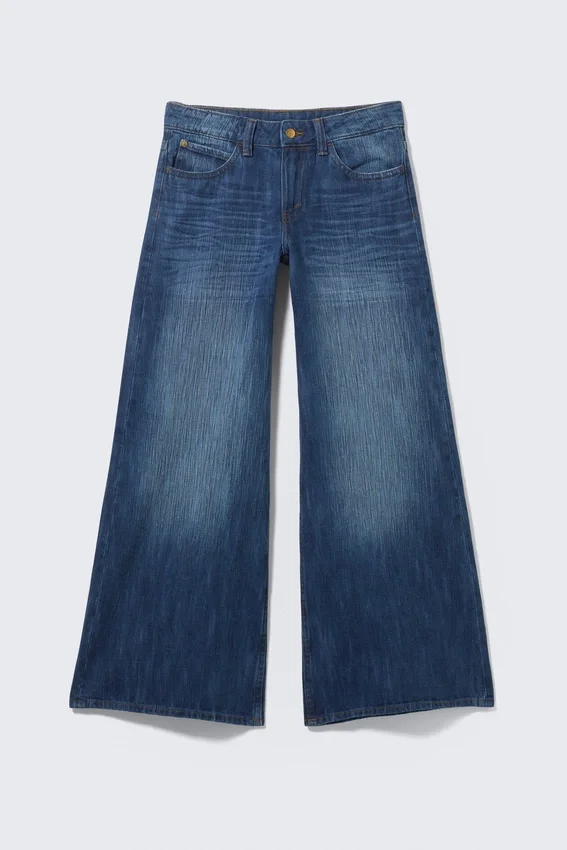 Poser Regular Waist Loose Wide Jeans – Blue Web – Mittelblau | Cheap Monday GB Poser Regular Waist Loose Wide Jeans – Blue Web – Mittelblau | Cheap Monday GB