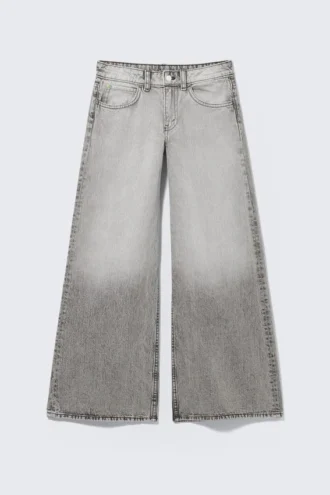 Poser Regular Waist Loose Wide Jeans – Post Grey | Cheap Monday Gb