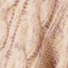 Pullover mit langem Zopfmuster und Struktur – Beige – Rosa Noppen Pullover mit langem Zopfmuster und Struktur – Beige – Rosa Noppen