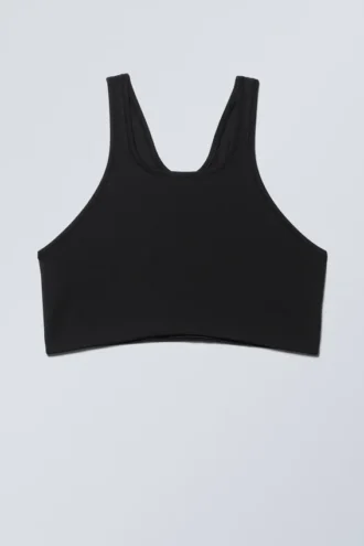 Racerback-Bikini-Oberteil – Schwarz