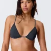 Racerback-Triangel-Bikini-Oberteil – Dunkelblau schimmernd Racerback-Triangel-Bikini-Oberteil – Dunkelblau schimmernd