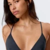 Racerback-Triangel-Bikini-Oberteil – Dunkelblau schimmernd Racerback-Triangel-Bikini-Oberteil – Dunkelblau schimmernd