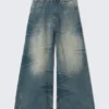 Rad Super Regular Waist Loose Wide Jeans – Canyon Blue – Medium Blue | Cheap Monday Gb