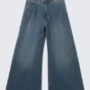 Rad Super Regular Waist Loose Wide Jeans – Tide Blue – Dunkelblau | Cheap Monday GB