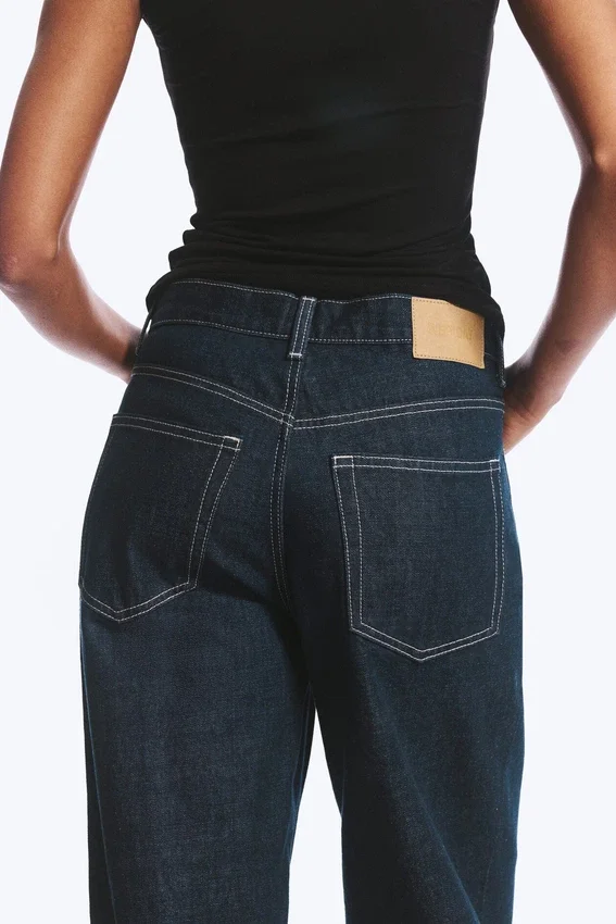 Rail Mid Rise Loose Wide Jeans – Blue Rinse – Dunkelblau Rail Mid Rise Loose Wide Jeans – Blue Rinse – Dunkelblau