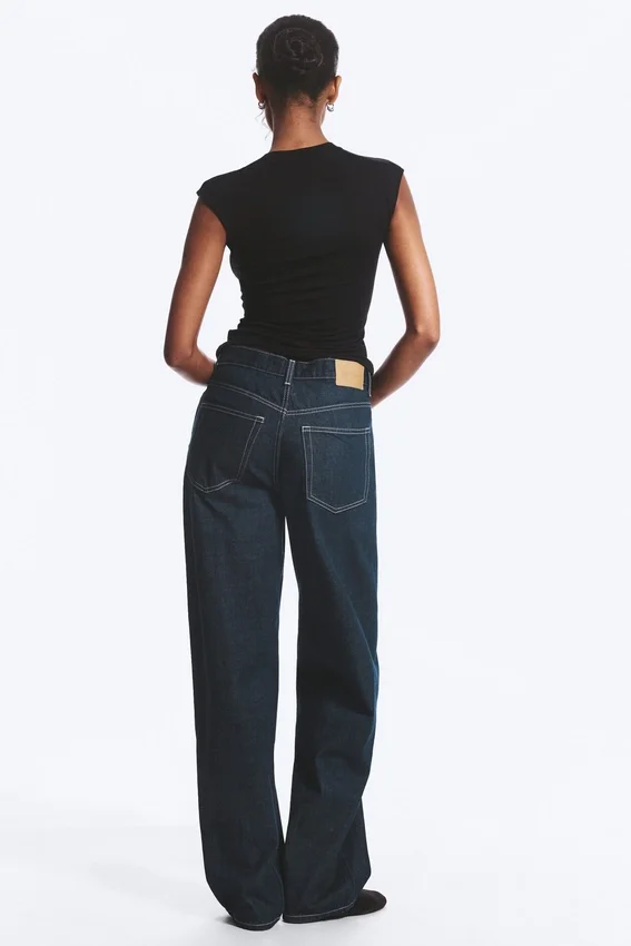 Rail Mid Rise Loose Wide Jeans – Blue Rinse – Dunkelblau Rail Mid Rise Loose Wide Jeans – Blue Rinse – Dunkelblau