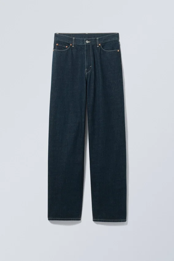Rail Mid Rise Loose Wide Jeans – Blue Rinse – Dunkelblau Rail Mid Rise Loose Wide Jeans – Blue Rinse – Dunkelblau