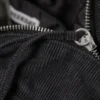 Rechteckige Schultertasche aus Cord – Schwarz