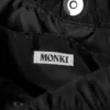 Rechteckige Schultertasche mit Smok-Detail – Schwarz