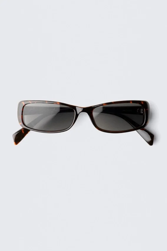 Rechteckige Sonnenbrille – braunes Schildpatt Rechteckige Sonnenbrille – braunes Schildpatt