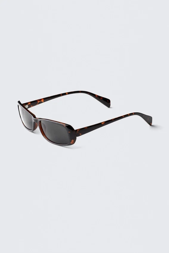 Rechteckige Sonnenbrille – braunes Schildpatt Rechteckige Sonnenbrille – braunes Schildpatt