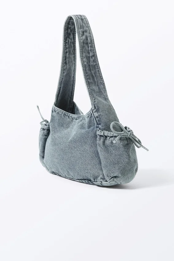 Rechteckige Umhängetasche – Blauer Denim Rechteckige Umhängetasche – Blauer Denim