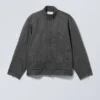 Reed beschichtete Bikerjacke – gewaschenes Schwarz