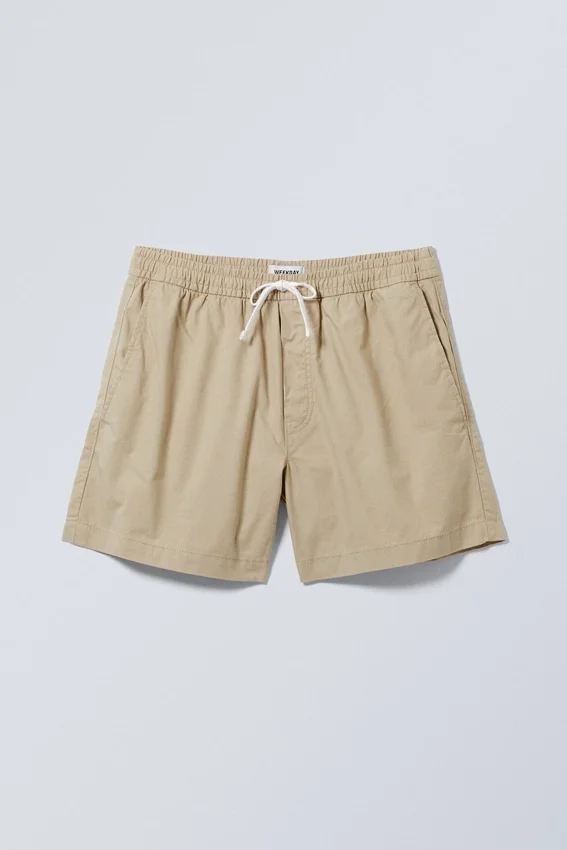 Reguläre Oxford-Shorts – Beige Reguläre Oxford-Shorts – Beige
