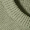 Regulärer Strickpullover aus Baumwolle – Hellkhaki Regulärer Strickpullover aus Baumwolle – Hellkhaki